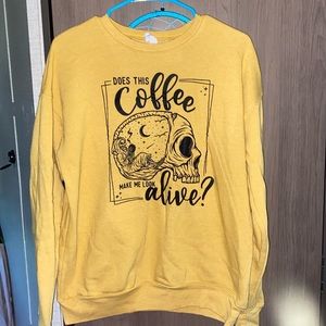 Does this coffee make me look alive crew neck